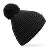 Engineered Ribbed Pom Pom Beanie (Embroidered)