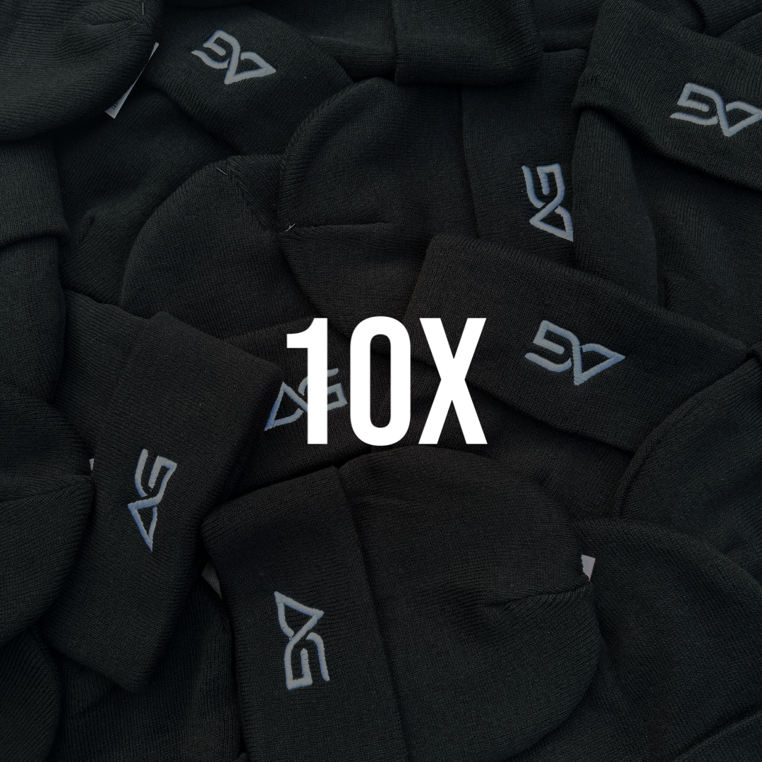 10x Ribbed Beanies (Embroidered)