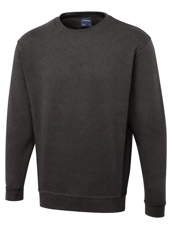 Two Tone Crew Sweatshirt Uneek UC217