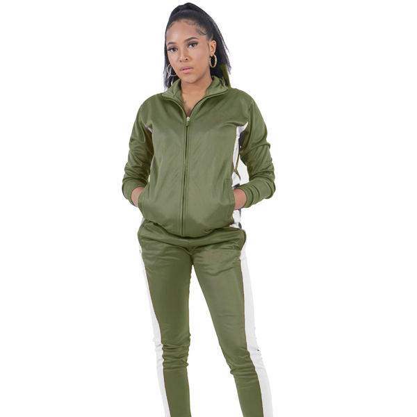 Unisex Polyester Stripe Tracksuit